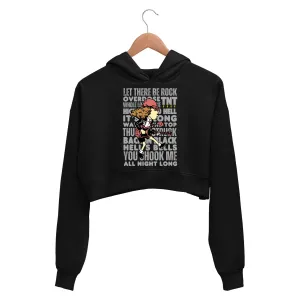AC/DC Crop Hoodie - Rock Anthems