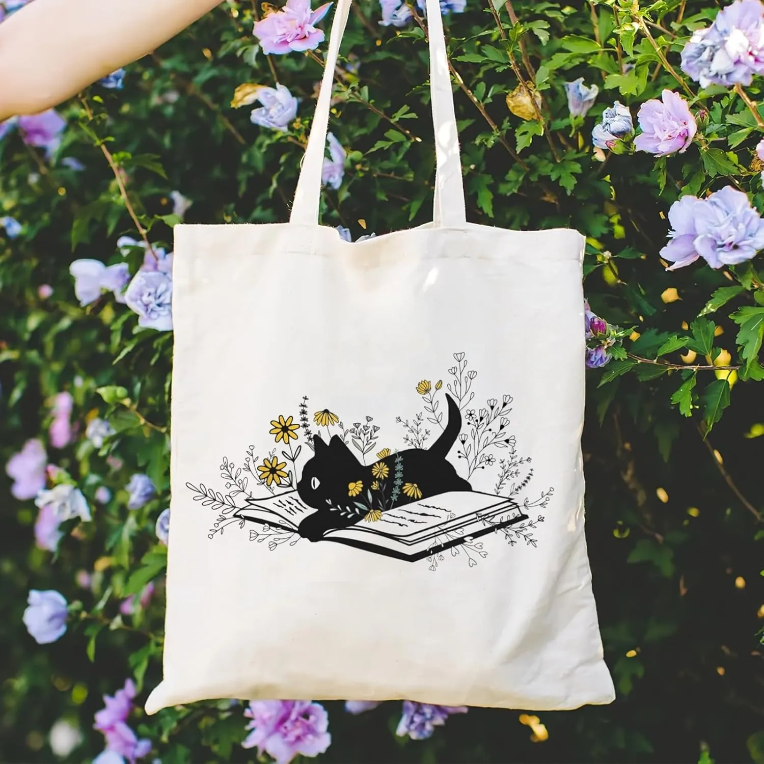 Andeiltech Canvas Tote Bag for Women, Aesthetic Travel Tote Bag Shoulder Reusable Grocery Bags Mom Birthday Gift