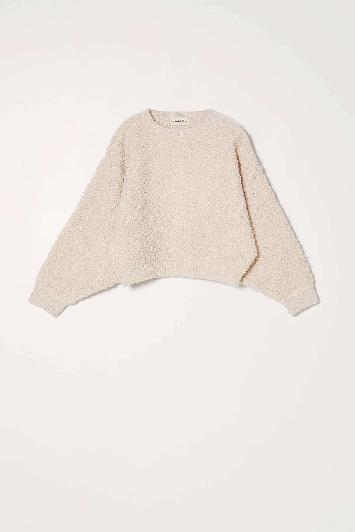 BALLOON SLEEVE SWEATER IN CHUNKY LOOP KNIT
