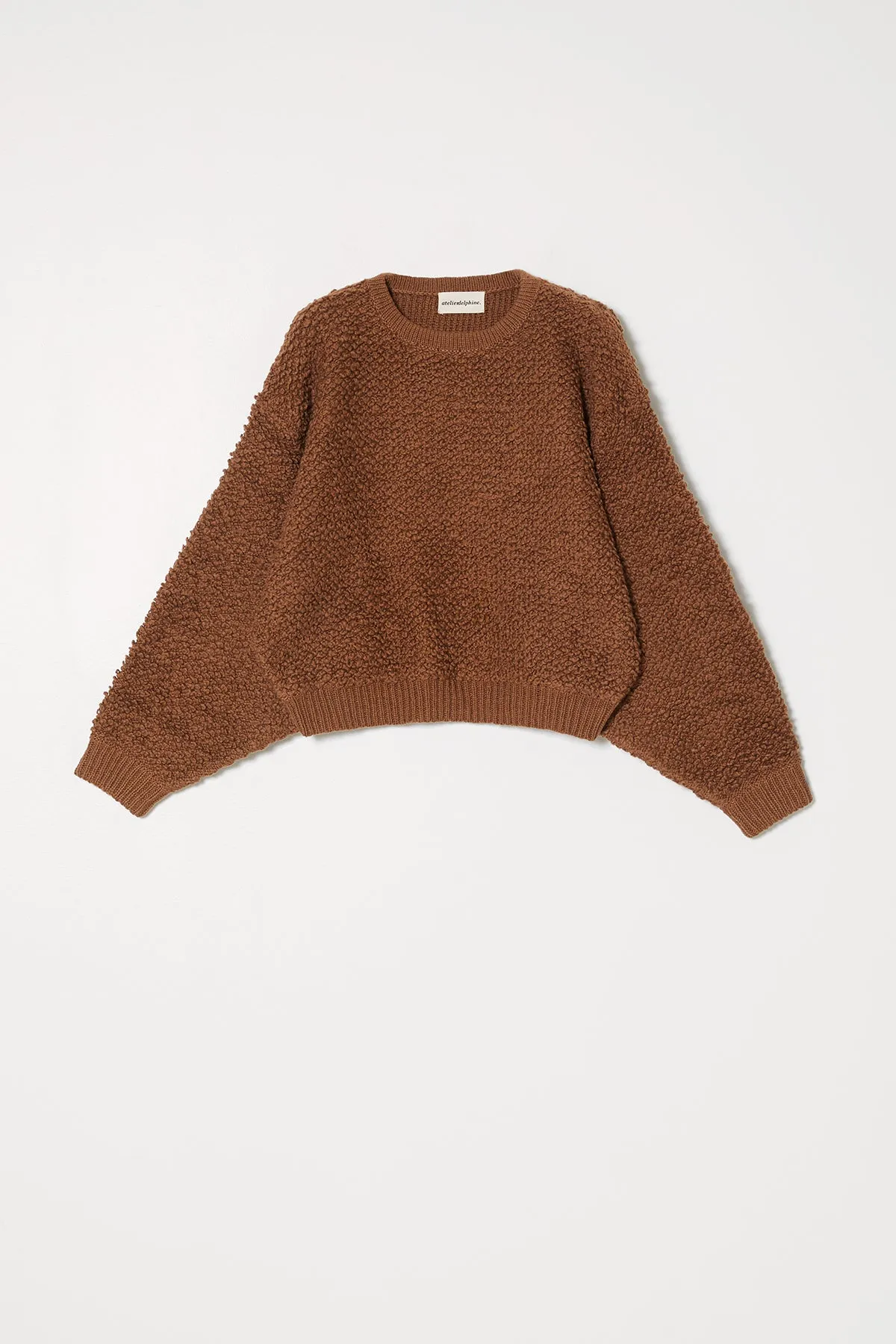 BALLOON SLEEVE SWEATER IN CHUNKY LOOP KNIT