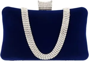 Bridal Wedding Purse Glitter Shoulder Elegant Crossbody Velvet Evening for Women Rhinestone Clutch Sparkly Handbag