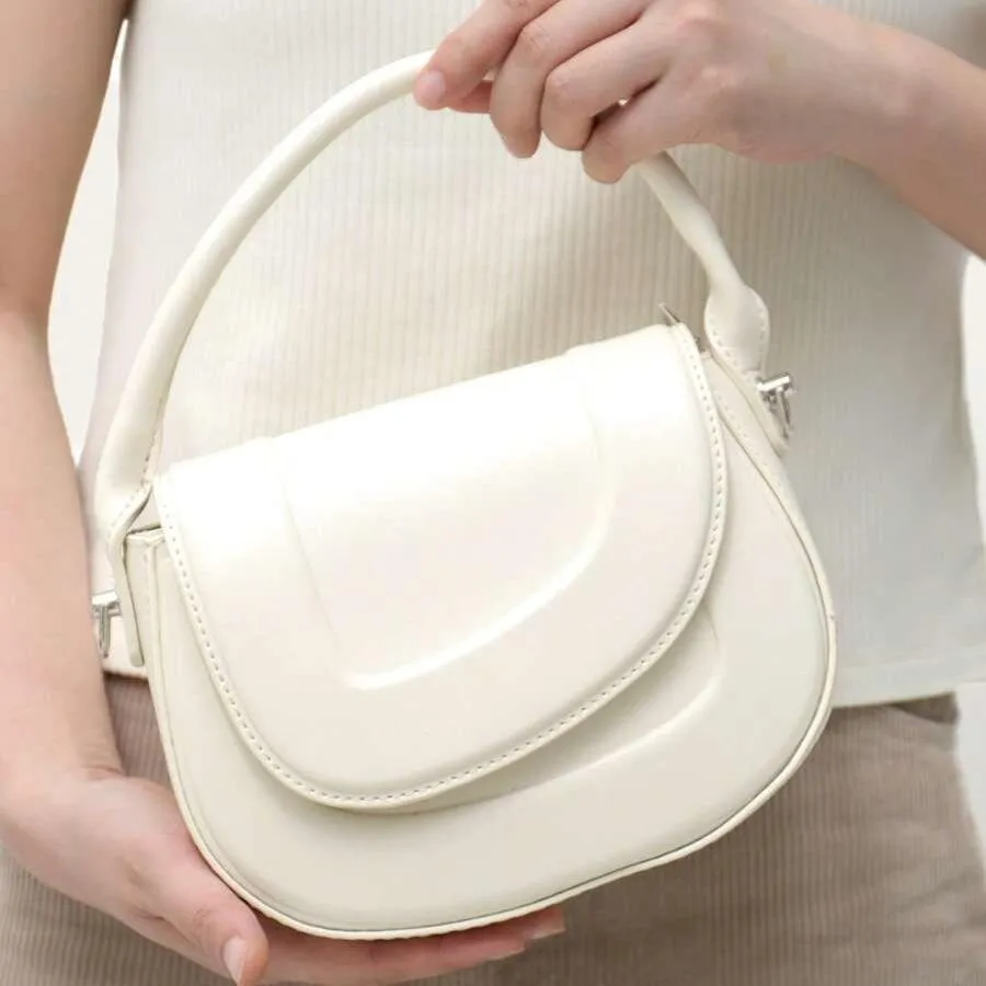 Briella | Luxe Statement Minimalist Saddle Bag