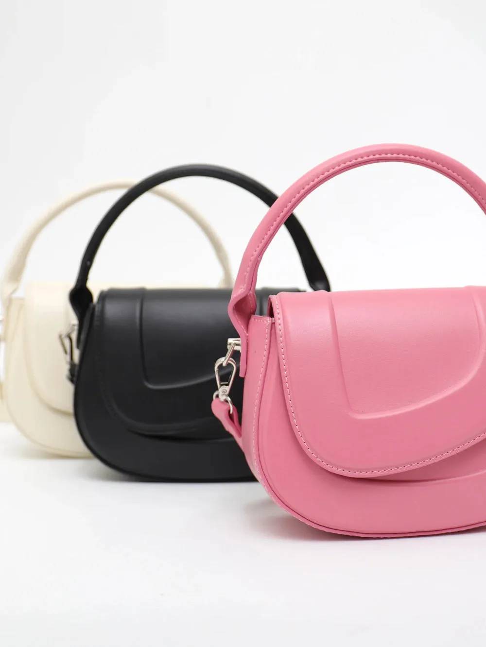 Briella | Luxe Statement Minimalist Saddle Bag