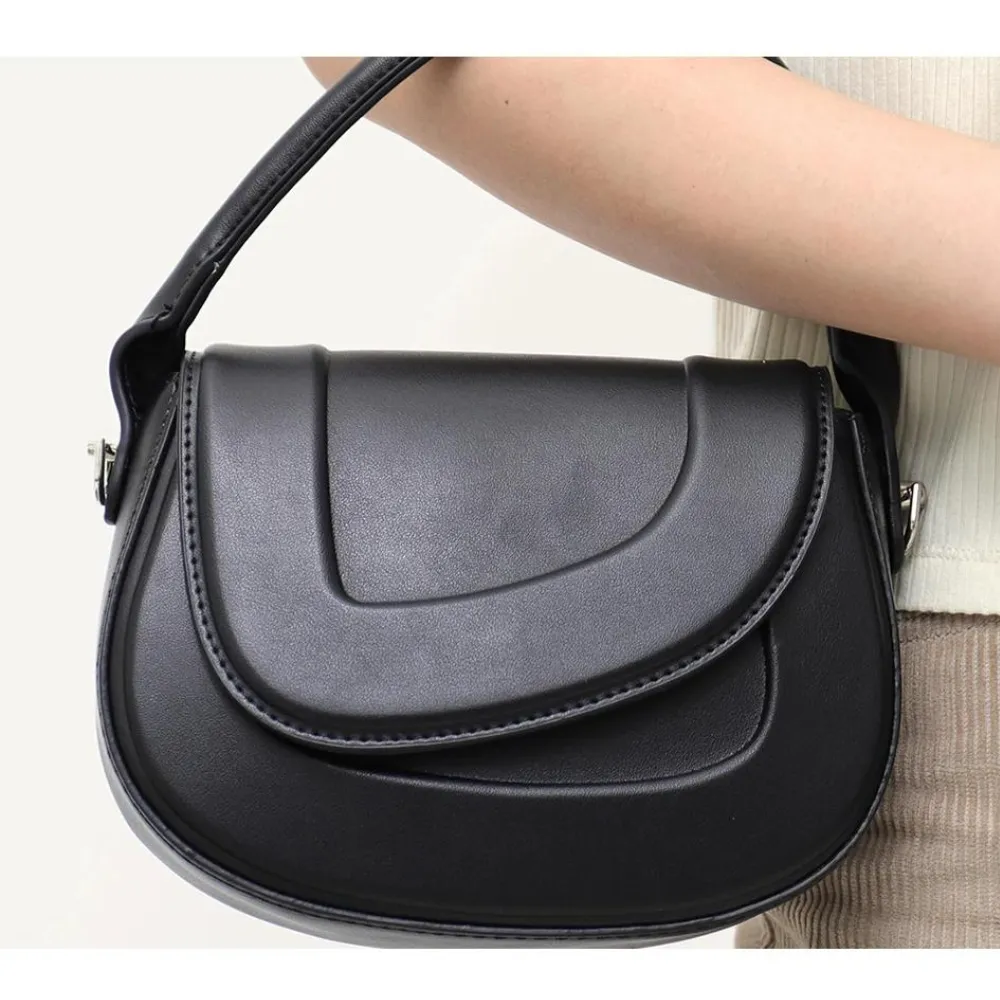 Briella | Luxe Statement Minimalist Saddle Bag