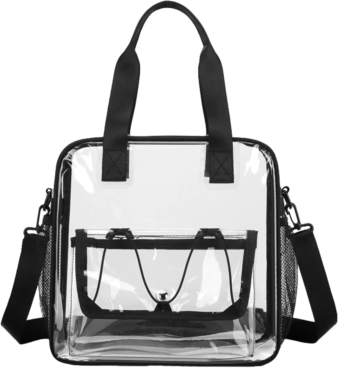 Clear PVC Travel Tote Bag Stadium Events Large Transparent Beach Concert Bag Sports Festival Work