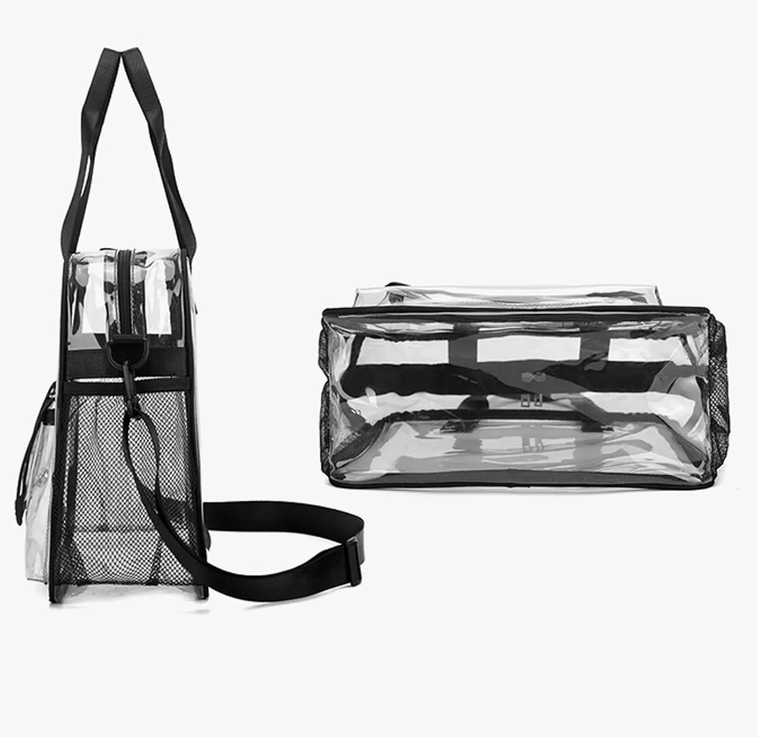 Clear PVC Travel Tote Bag Stadium Events Large Transparent Beach Concert Bag Sports Festival Work
