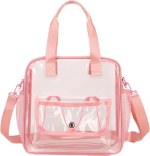 Clear PVC Travel Tote Bag Stadium Events Large Transparent Beach Concert Bag Sports Festival Work
