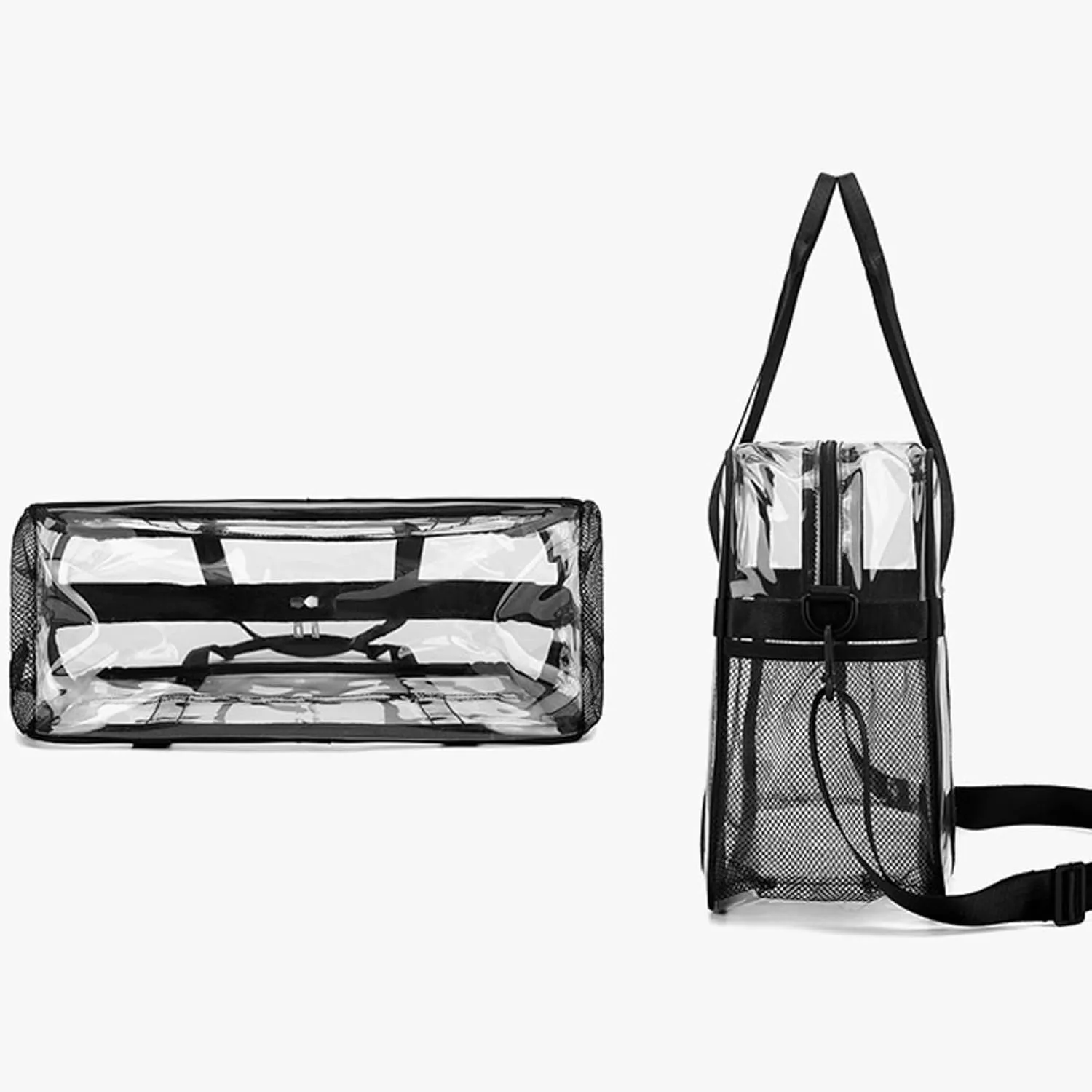 Clear PVC Travel Tote Bag Stadium Events Large Transparent Beach Concert Bag Sports Festival Work
