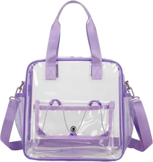 Clear PVC Travel Tote Bag Stadium Events Large Transparent Beach Concert Bag Sports Festival Work