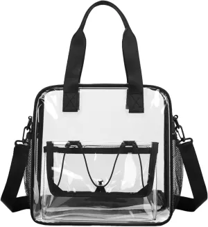 Clear PVC Travel Tote Bag Stadium Events Large Transparent Beach Concert Bag Sports Festival Work