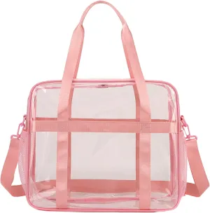 Clear PVC Travel Tote Bag Stadium Events Large Transparent Beach Concert Bag Sports Festival Work
