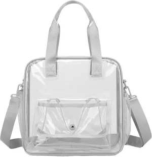 Clear PVC Travel Tote Bag Stadium Events Large Transparent Beach Concert Bag Sports Festival Work