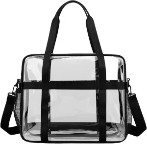 Clear PVC Travel Tote Bag Stadium Events Large Transparent Beach Concert Bag Sports Festival Work