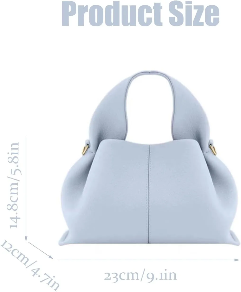 Cloud Silhouette Leather HandbagDesigner Leather Shoulder Bags, Retro Crossbody bag Purse Casual Dumpling Hobo Bag