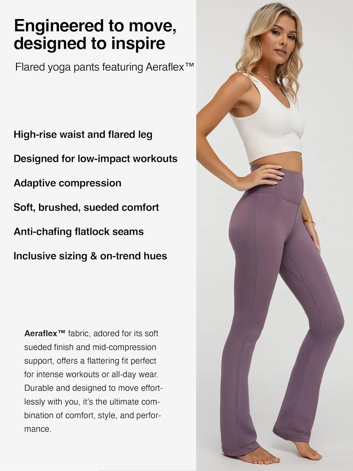 Conceited Leggings for Women - High Rise Active Tummy Control - Soft Sueded Adaptive Compression (Available in Plus Size)