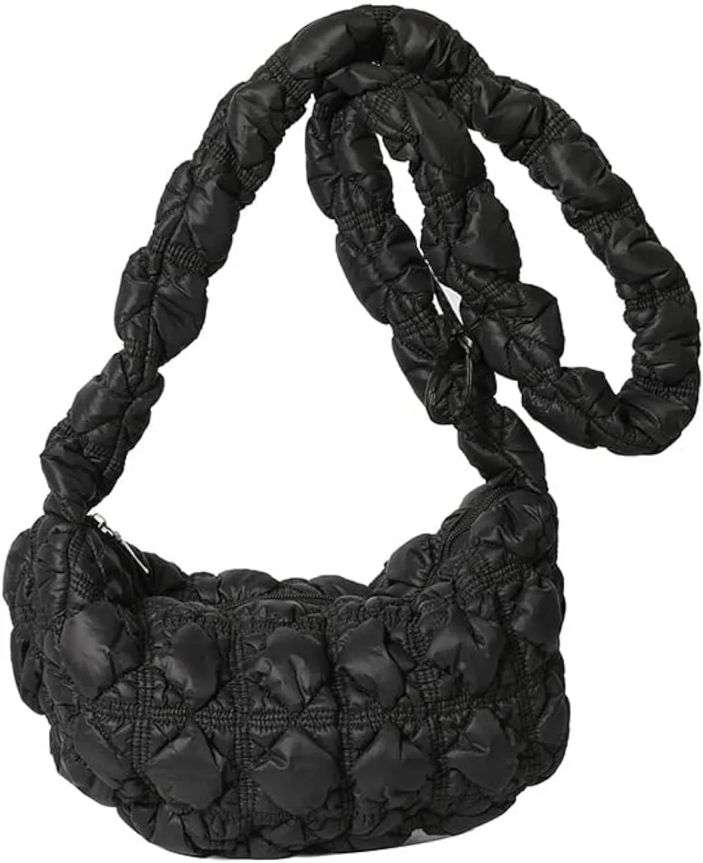 Crescent Bag Puffer Tote Bag for Women Quilted Shoulder Bags Puffy Purse Handbag Winter Down Padding Purse