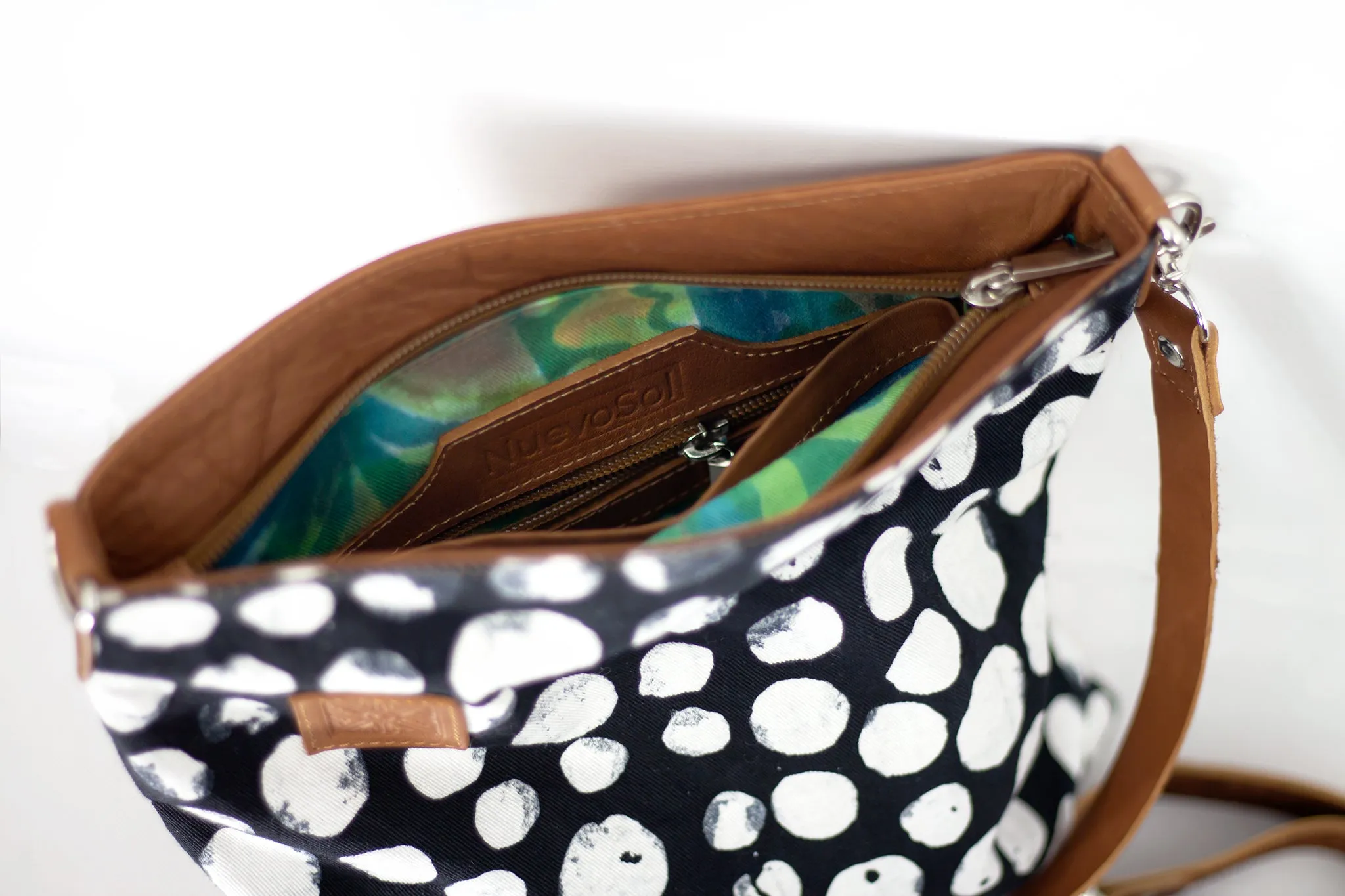 Cross Body Handbag - JBag- Natural Bubbles