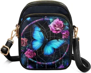 Crossbody Bags for Women Travel Small Sling Purse Leather Shoulder Bags Multi Pockets