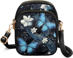 Crossbody Bags for Women Travel Small Sling Purse Leather Shoulder Bags Multi Pockets