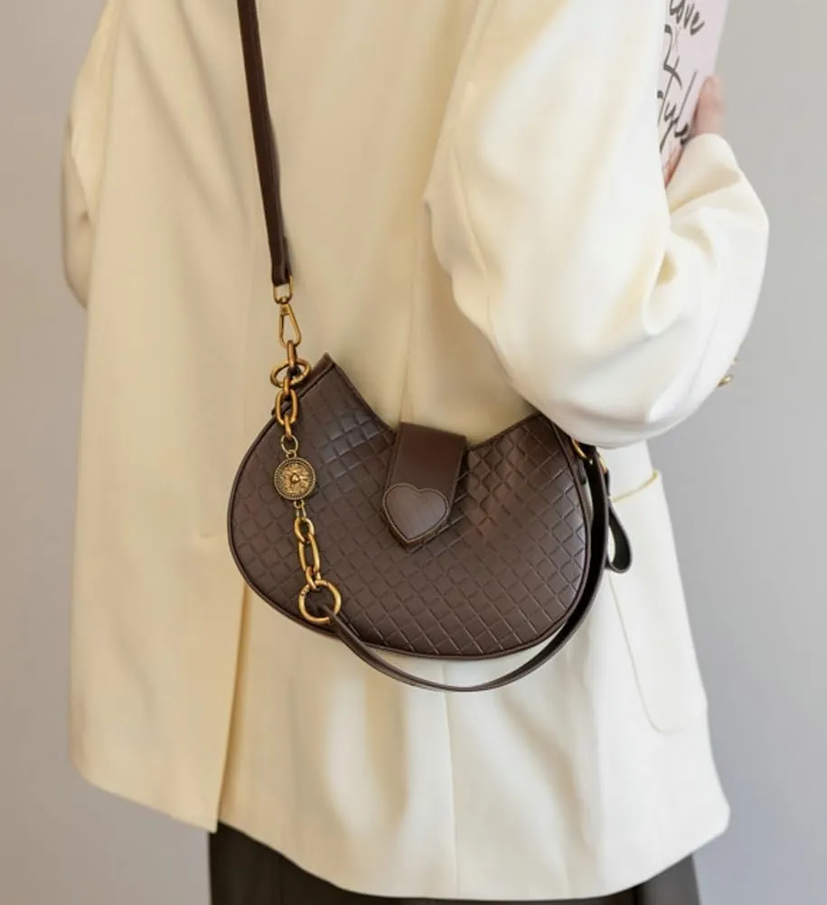 CrossbodyHandbag PU Leather Shoulder Bags Satchel Purse Work Tote Bag for Women 2024
