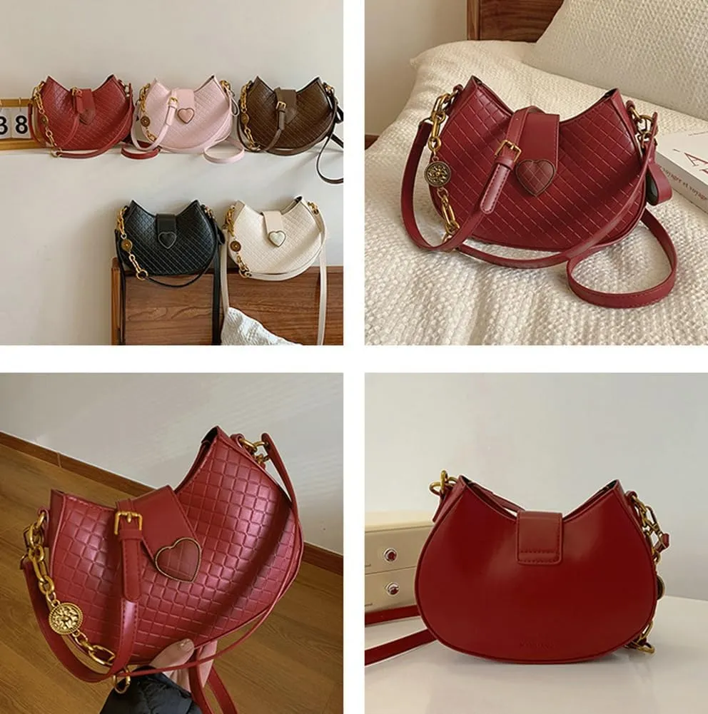 CrossbodyHandbag PU Leather Shoulder Bags Satchel Purse Work Tote Bag for Women 2024