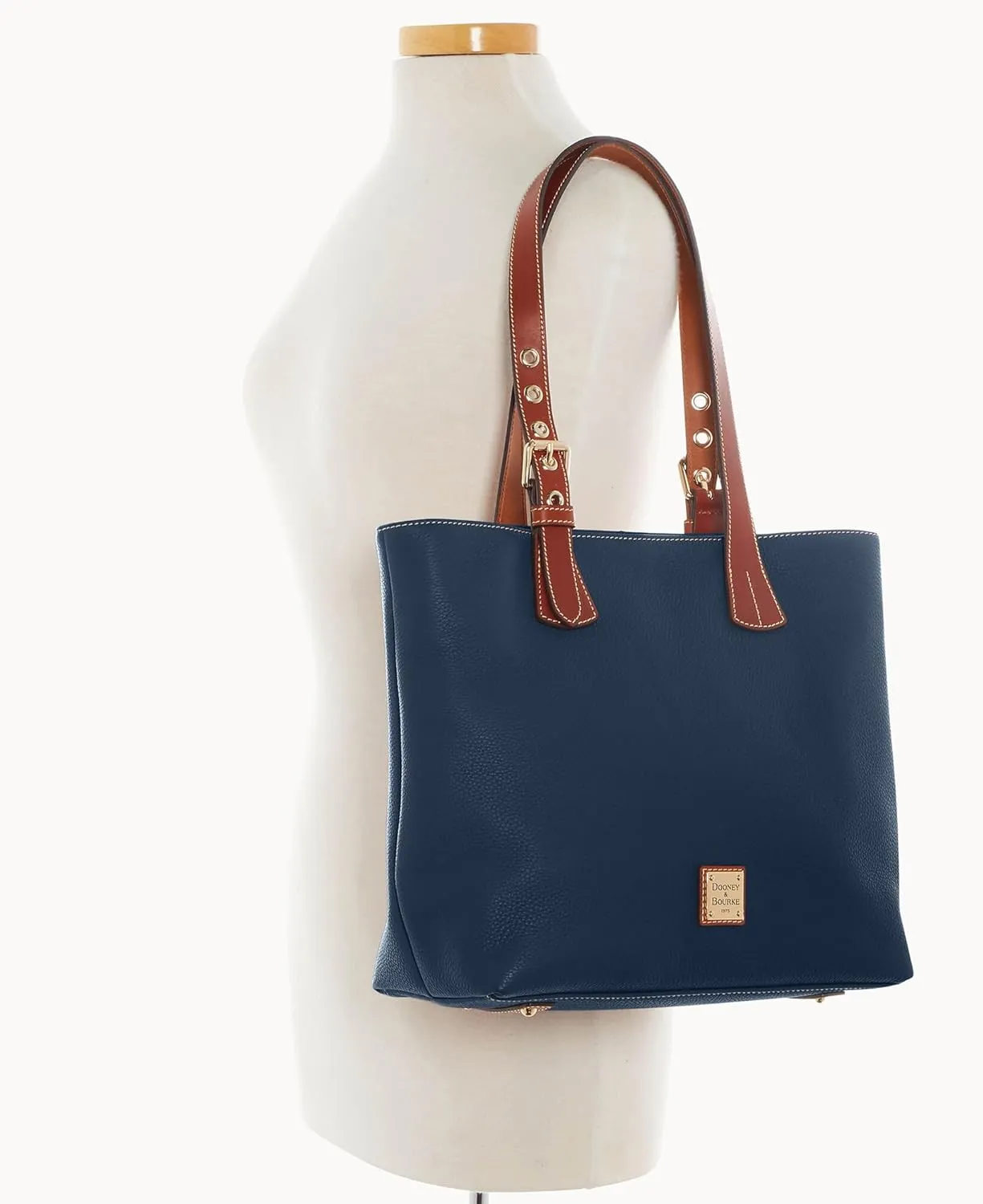 Dooney & Bourke Tote Bags for Women, Pebble Grain Leather Emily Tote Bag with Zipper Compartment