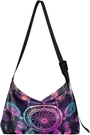 Dream Catcher Crossbody Bag Hobo Handbag Purse Fashion PU Leather Shoulder Bags for Women