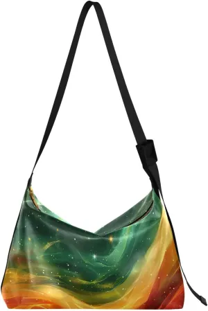 Dreamy Rainbow Crossbody Bag Hobo Handbag Purse Fashion PU Leather Shoulder Bags for Women
