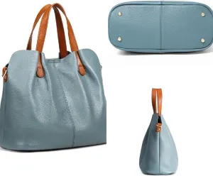Genuine Leather Tote Bag for Women, Women's Leather Shoulder Bags Purses Satchel Handbags for Daily