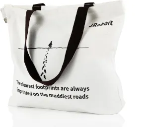 JRabbit Canvas Tote Bag for Women, White Everything Tote Bag, Reusable Tote Bag, Tote Bag for Grocery, Tote Bag for Shopping