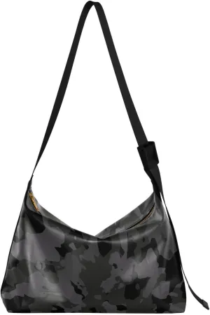 Kigai Black Camouflage Crossbody Bag Hobo Handbag Purse Fashion PU Leather Shoulder Bags for Women