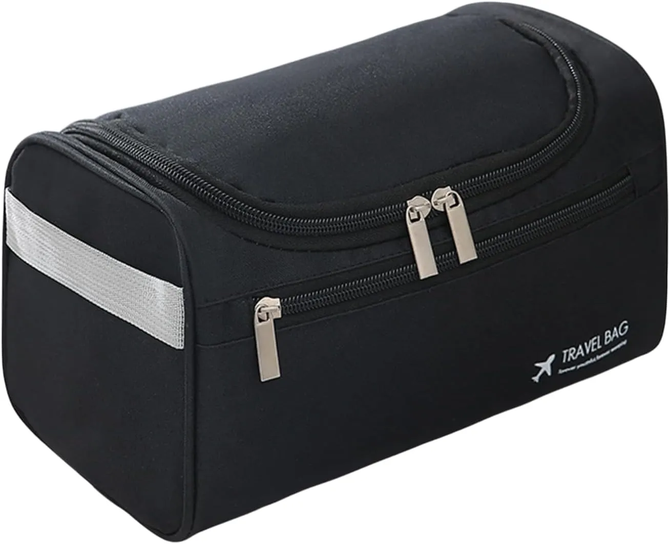 L & FY Portable Toiletry Bag For Men, Small Shaving Travel Bag,Dopp Kits For Toiletries, Travel Accessories, Essentials (Black)