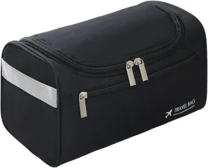 L & FY Portable Toiletry Bag For Men, Small Shaving Travel Bag,Dopp Kits For Toiletries, Travel Accessories, Essentials (Black)