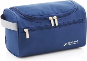 L & FY Portable Toiletry Bag For Men, Small Shaving Travel Bag,Dopp Kits For Toiletries, Travel Accessories, Essentials (Navy)