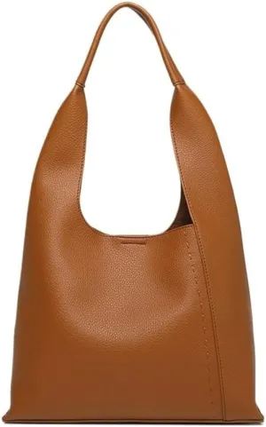 Ladies' Fashion Retro Underarm Bag Solid Color Soft Face Handheld Shoulder Bag Including Inner Bag(Brown)