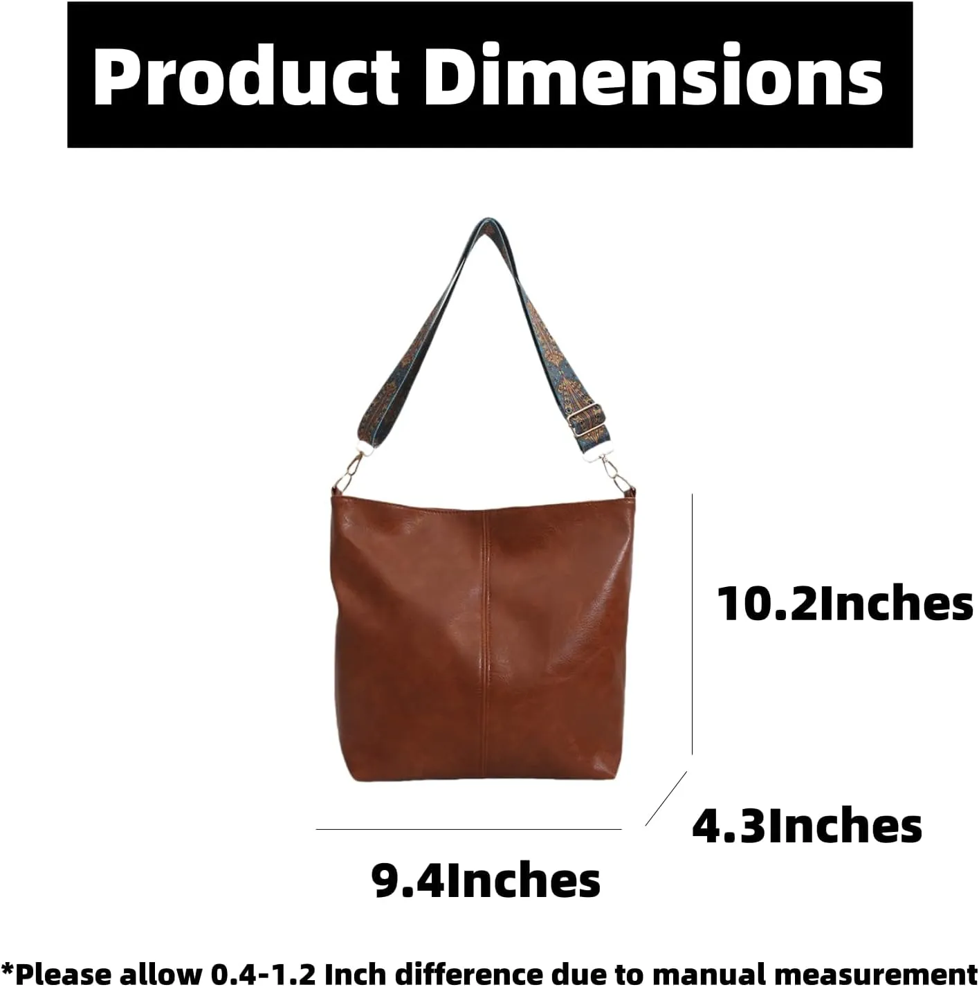 Large Capacity Bucket Bag-Work Tote Bag with Broad Shoulder Strap and Smooth Zipper,Perfect for Work Shopping