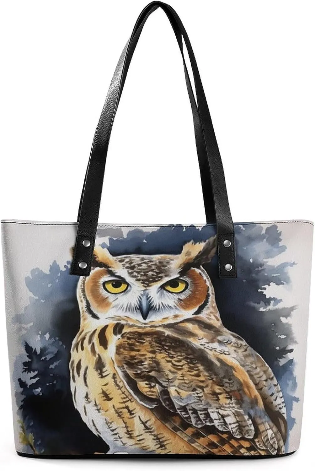 Leather Tote Bag Crossbody Bags for Women Fashion Top Handle Handbag Owl Ladies Shoulder Bags Casual Beach Bag Gym Bages Ladies Purses for Shopping Work Travel