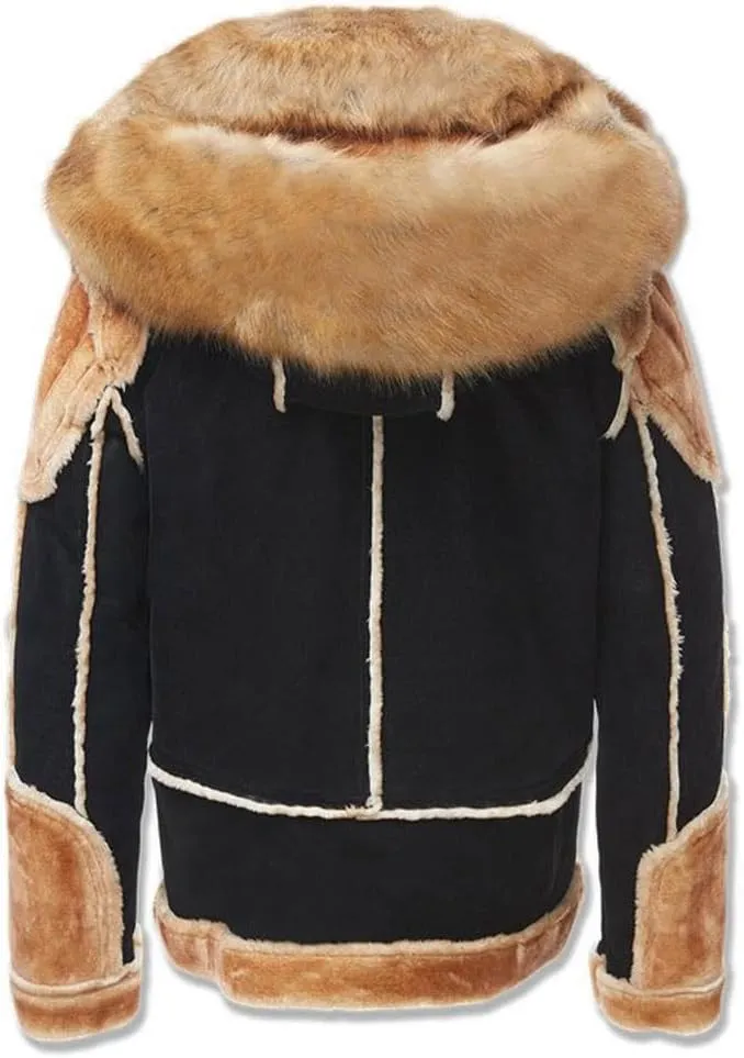 Men EL Jefe Shearling Moto Jacket (Black)