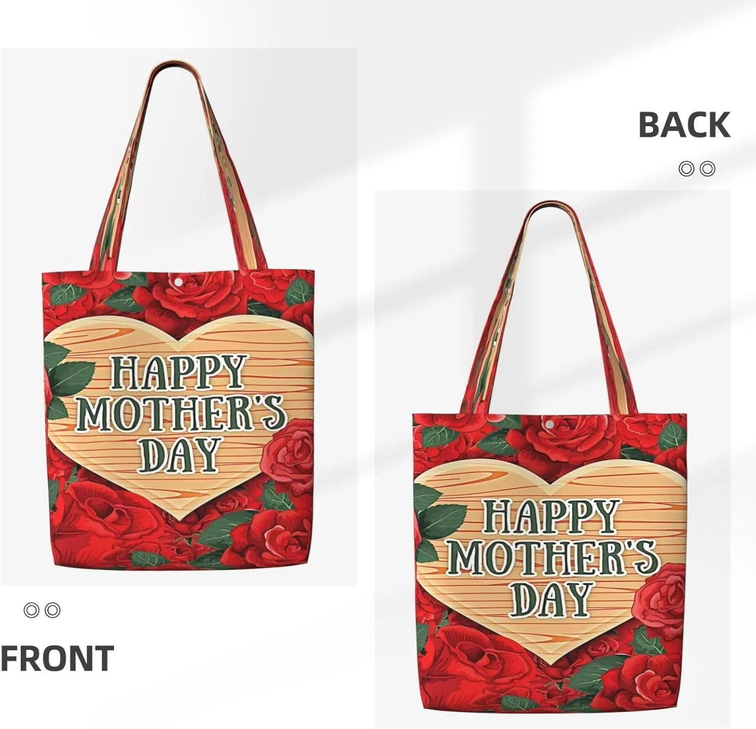 Mother's Day Sunflower to My Mom Canvas Totes Bag Shoulder Bags Shopping Crossbody Travel Handbag 13.8 X 15.4 inch