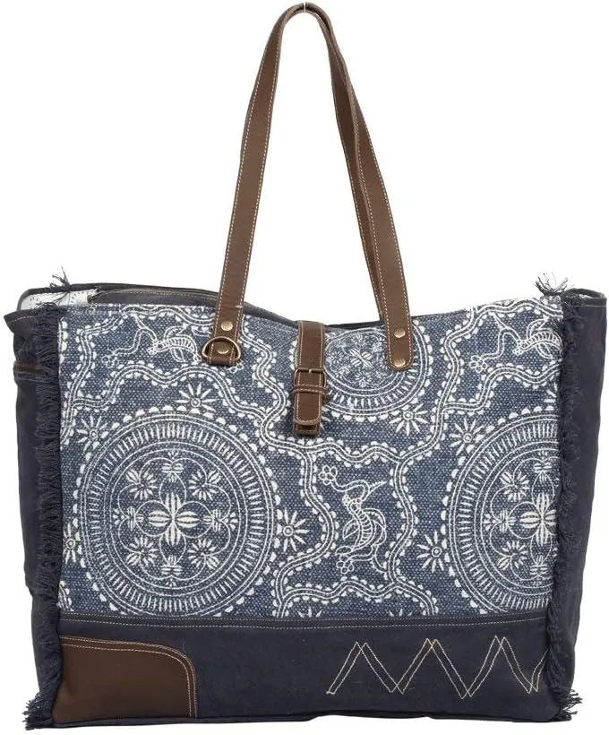 Myra Bag Sylvan Upcycled Canvas Weekender Bag S-1342