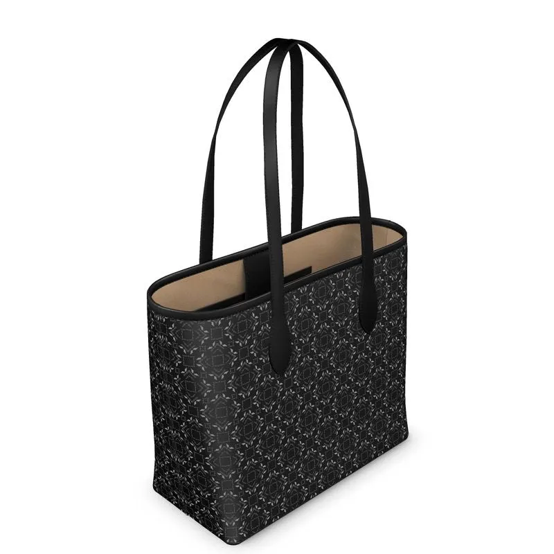 Narrow Leather Shopper Bag