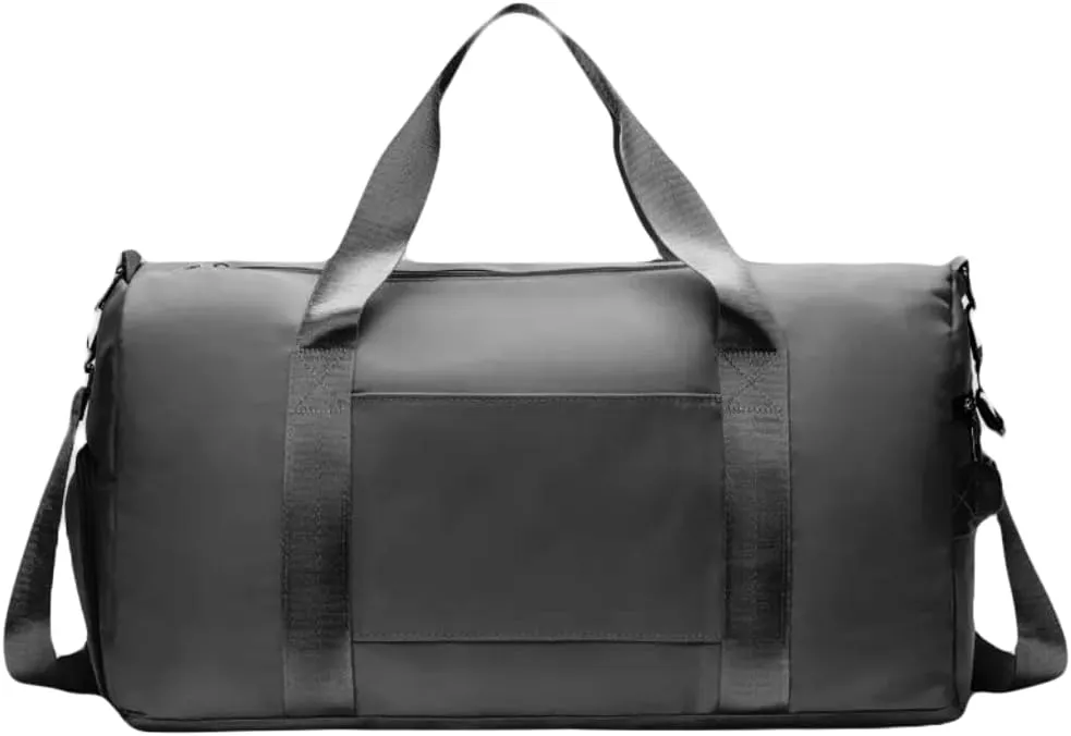 Personalized Gym Bag - Custom Duffle Bag for Men and Women (Grey with your text)
