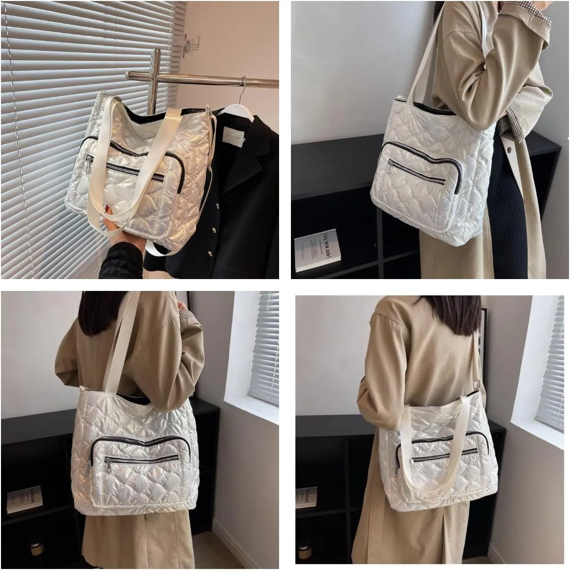 Puffer Purses for Women Quilted Crossbody Bag Tote Bag Tote Bag Quilted Shoulder Bags