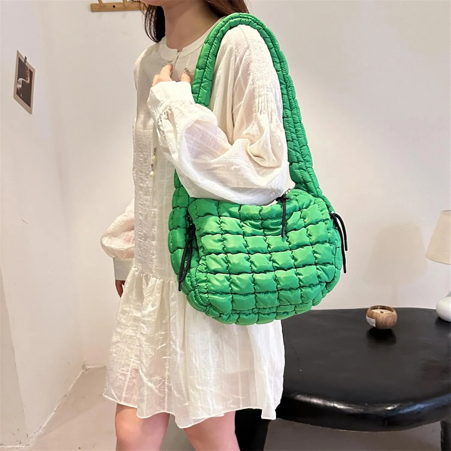 Puffer Quilted Shoulder Bags Purse Cloud Puffy Crescent Tote Bag Designer Nylon Hobos Padded Crossbody Bag for Women