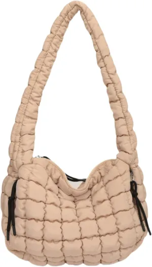 Puffer Quilted Shoulder Bags Purse Cloud Puffy Crescent Tote Bag Designer Nylon Hobos Padded Crossbody Bag for Women