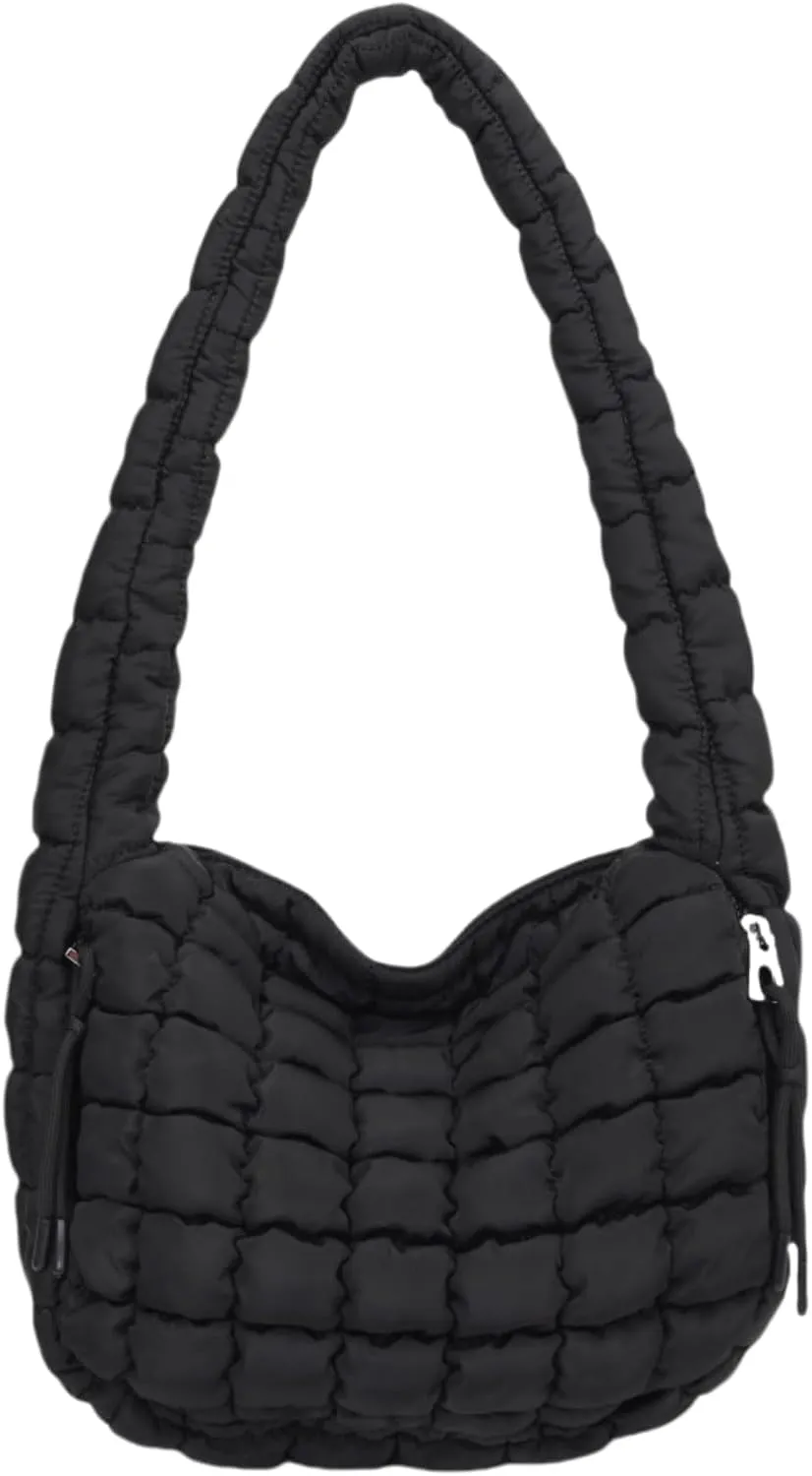 Puffer Quilted Shoulder Bags Purse Cloud Puffy Crescent Tote Bag Designer Nylon Hobos Padded Crossbody Bag for Women