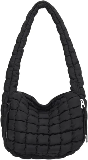 Puffer Quilted Shoulder Bags Purse Cloud Puffy Crescent Tote Bag Designer Nylon Hobos Padded Crossbody Bag for Women