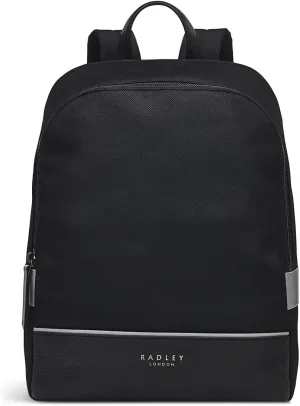 RADLEY London Deans Street Mens Medium Leather Zip Around Backpack, Black