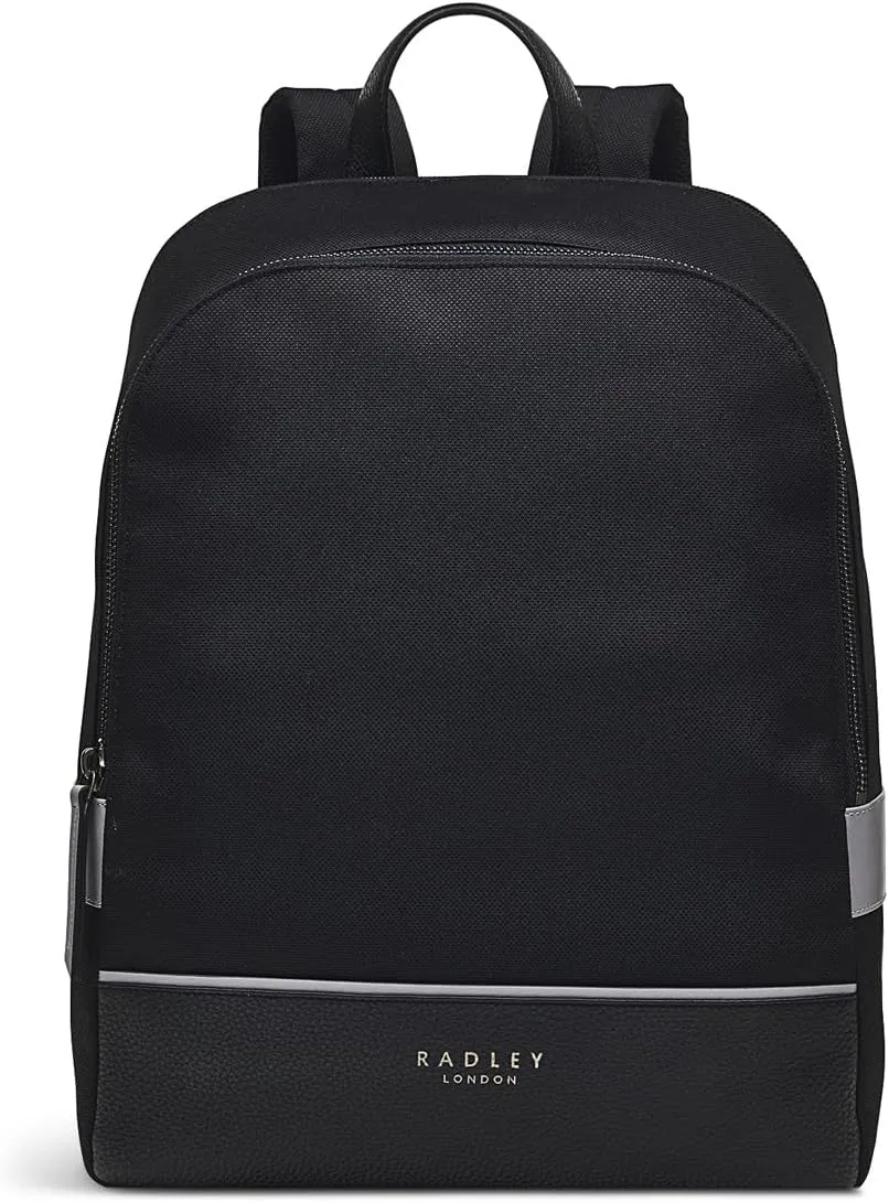 RADLEY London Deans Street Mens Medium Leather Zip Around Backpack, Black