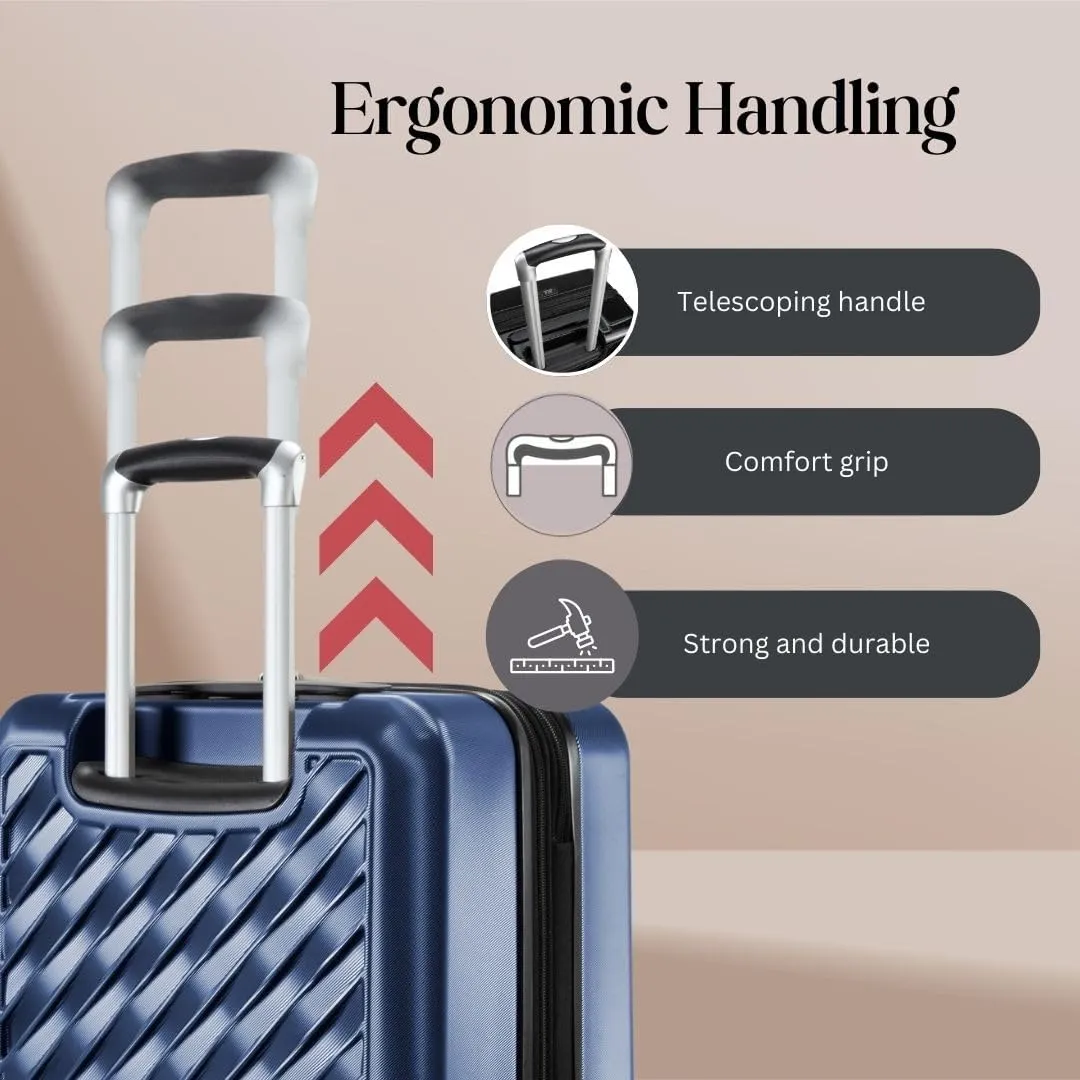 Ricardo Beverly Hills Melrose Hardside Expandable Luggage with Lightweight Construction for Smooth Traveling, Stylish, Durable, and Spacious, Men and Women, Prussian Blue, Check-In Large 29-Inch